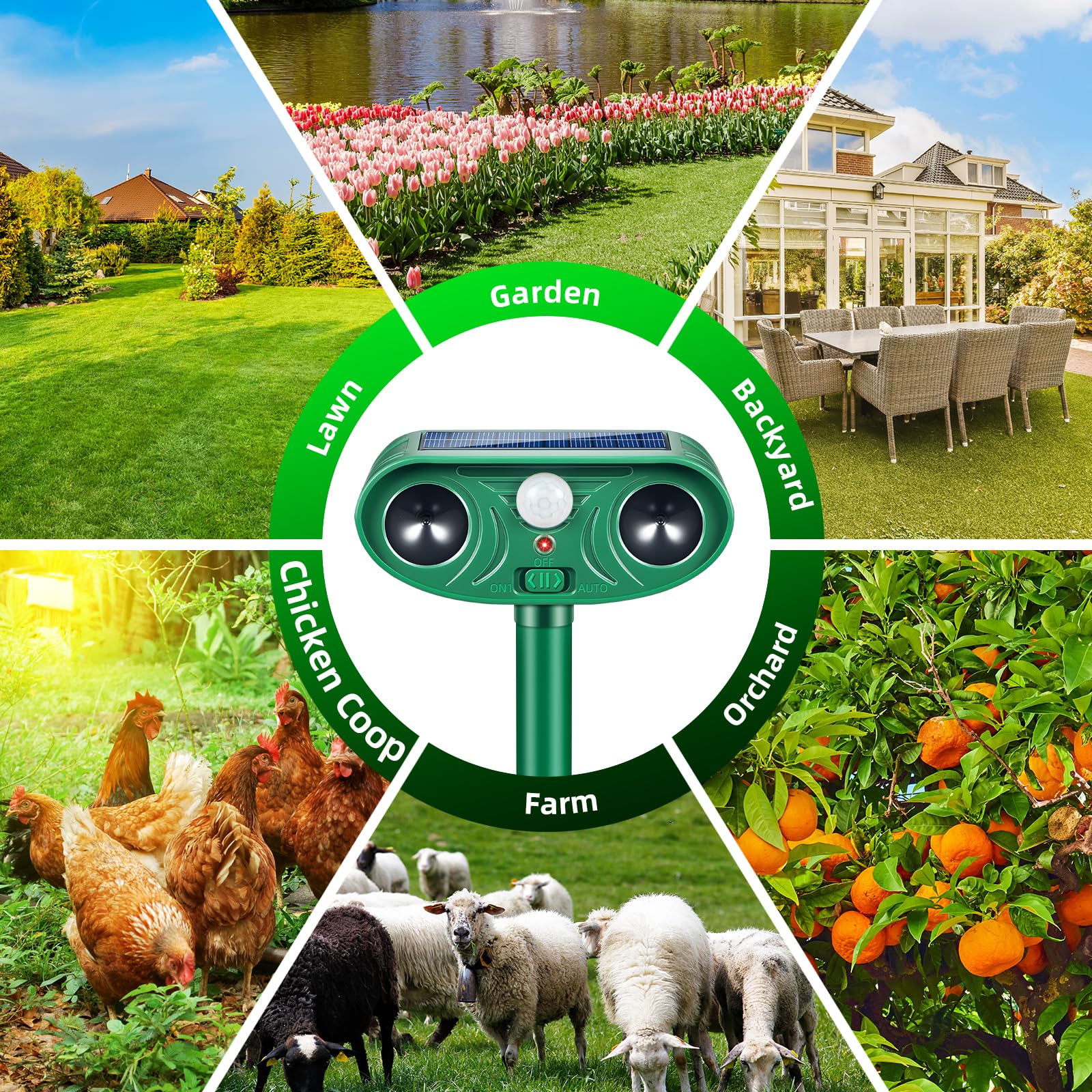 ZLieatmp weatherproof animal repellent for year-round use.