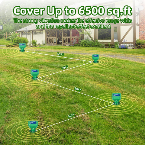ZLieatmp wide-coverage design protects large yards up to 600 m2.