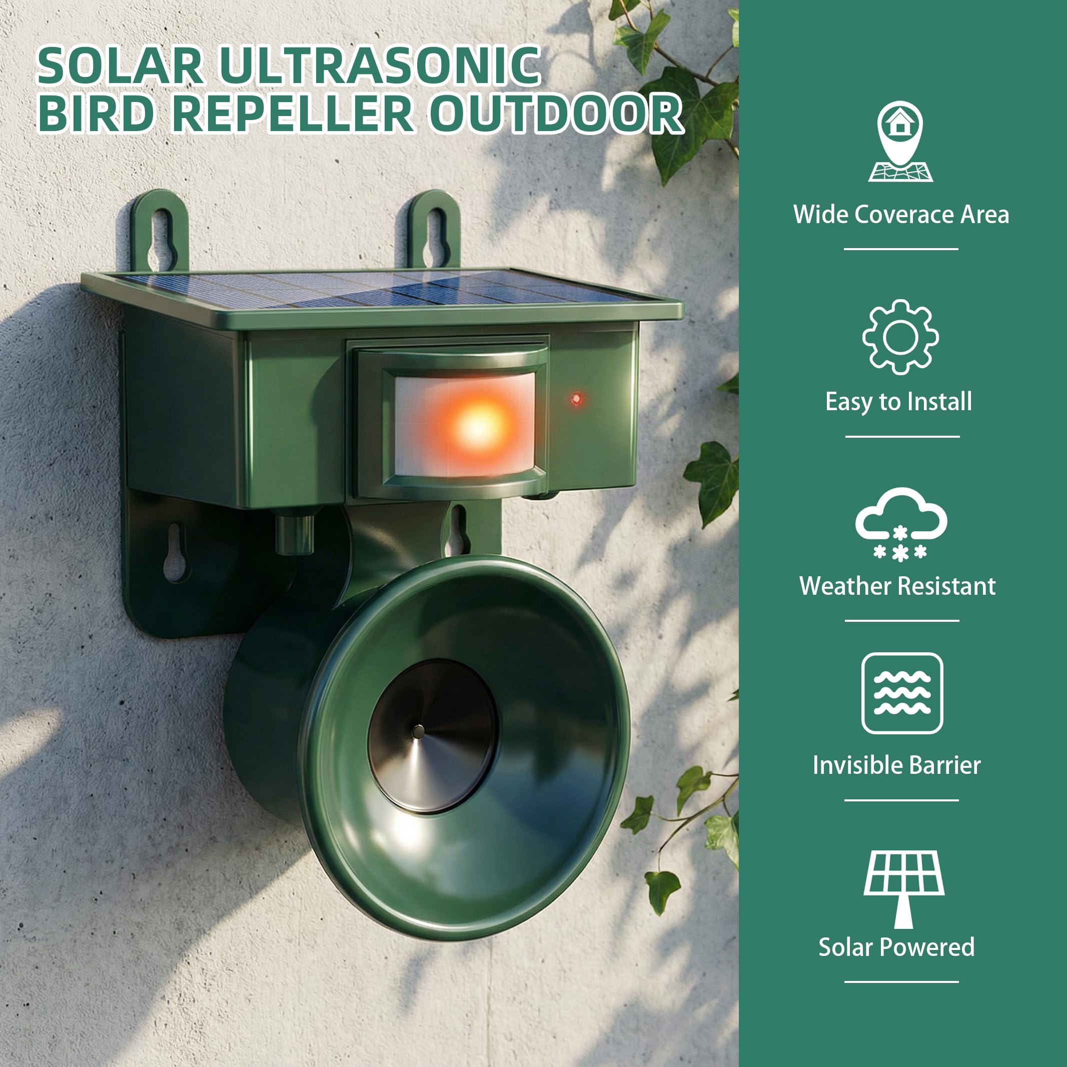 ZLieatmp woodpecker deterrent attachment deters woodpecker visits without chemicals.