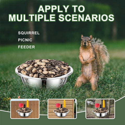 Zliiesns squirrel feeder showing corn brackets to attract squirrels efficiently.