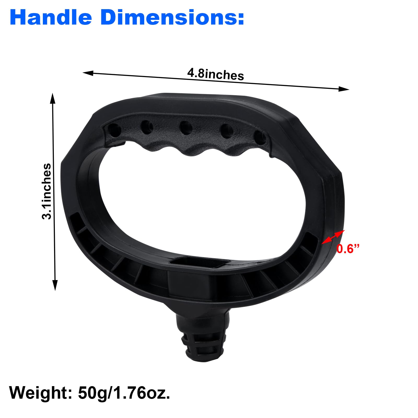 ZLKSKER hard plastic handle offers sturdy, comfortable grip.