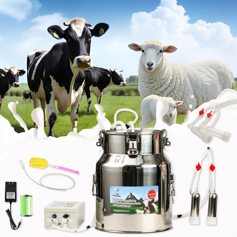 Zlshmoee 14L milking machine front view for efficient on-farm milking