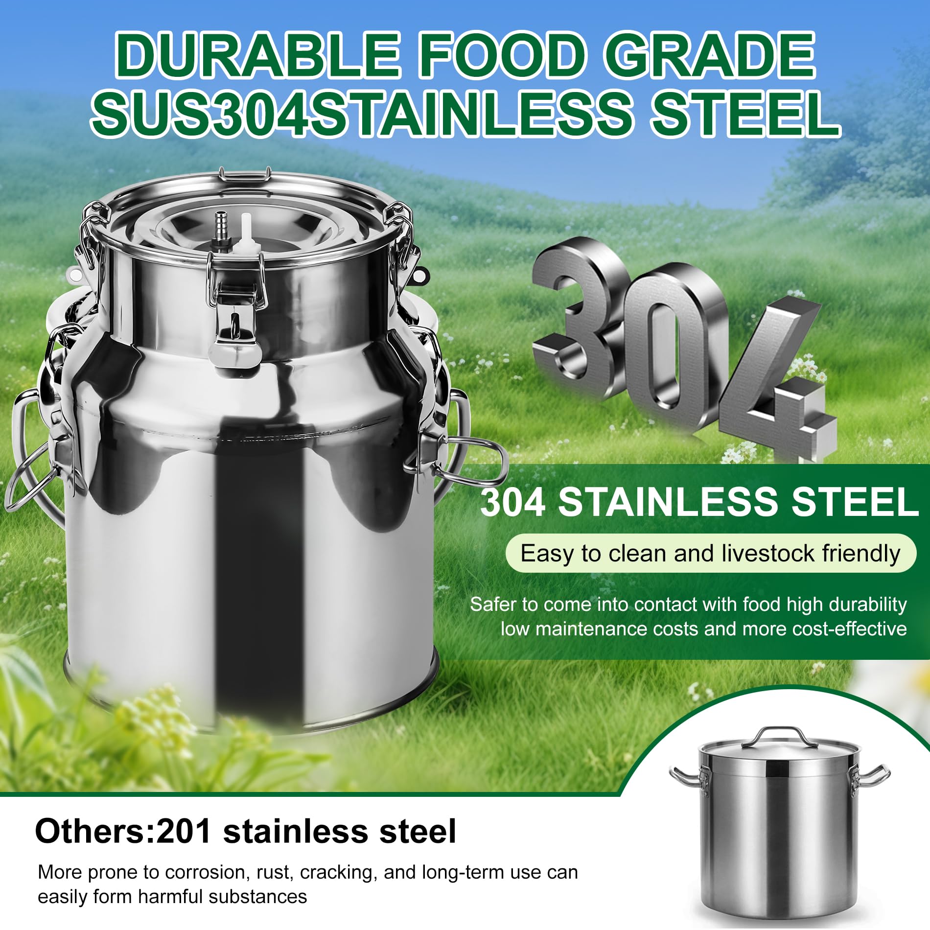 Zlshmoee milker with four teat cups for versatile dairy operations