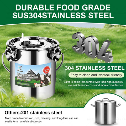 Zlshmoee portable milker with built-in rechargeable battery on the farm.