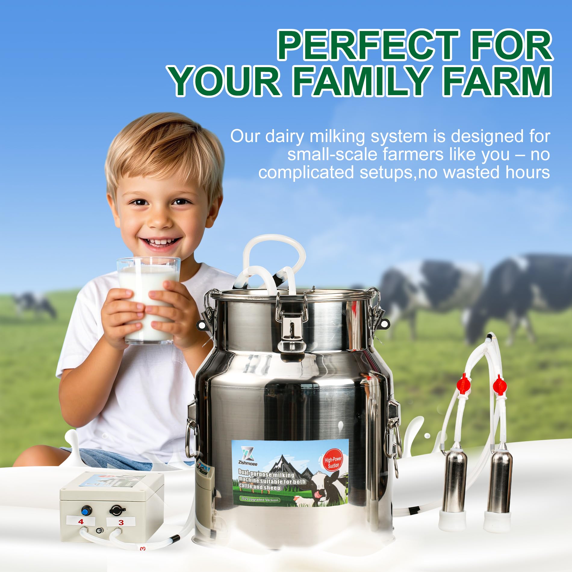 Zlshmoee preconnected hoses simplify setup for faster milking