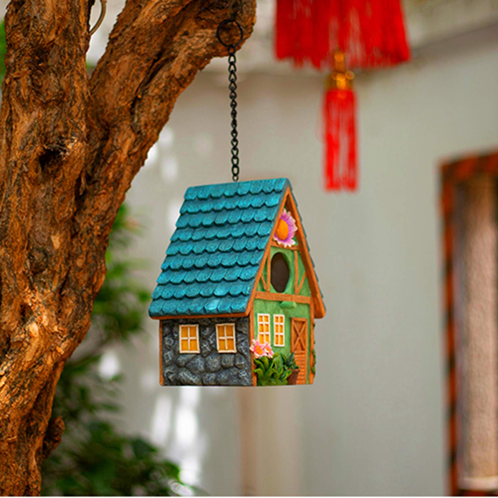 ZLSZTMI bird house garden decor for terrace and yard.