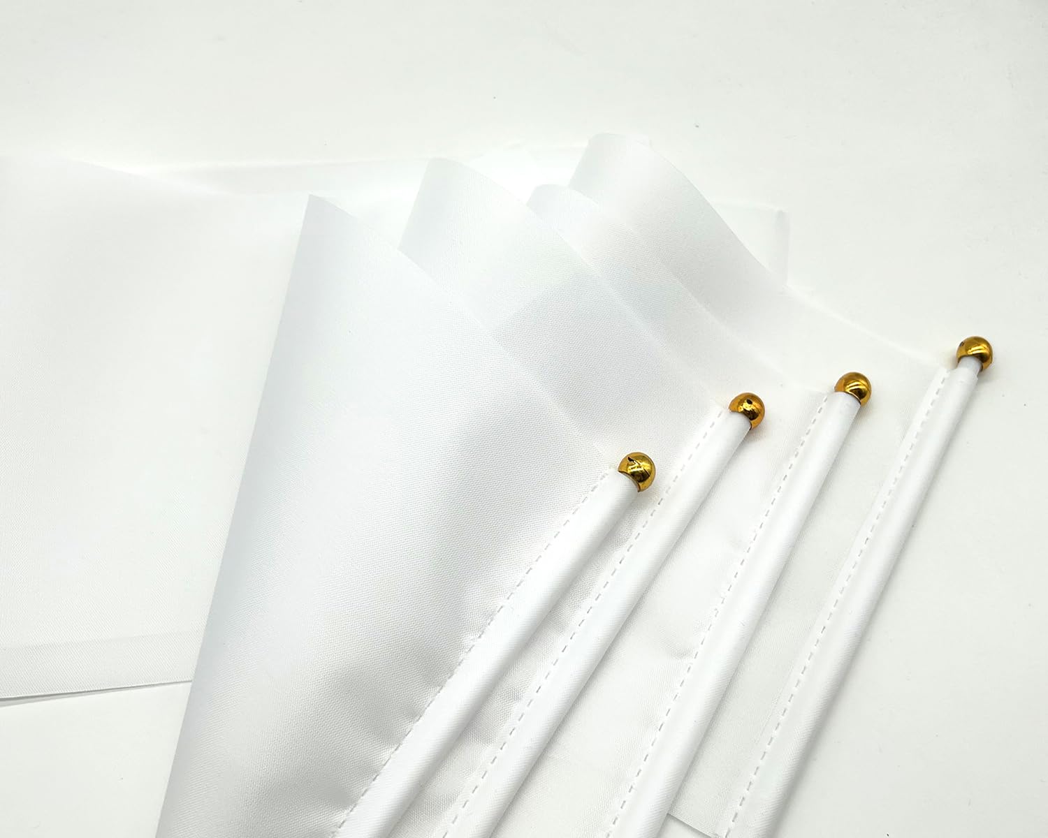 ZLY white flag birthday flags on-stick for celebrations