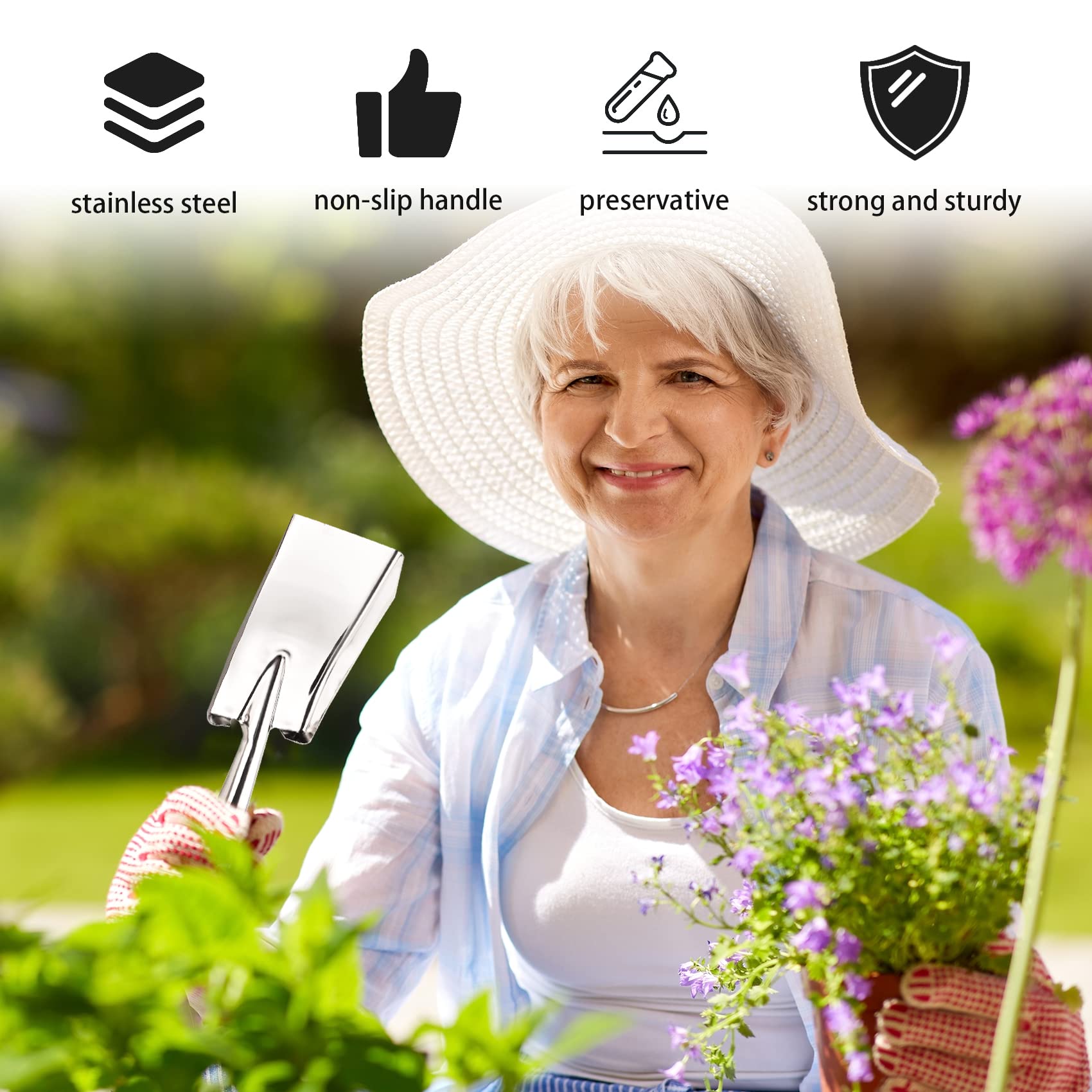 ZLZLCFZE garden shovel trowel mixes soil and compost efficiently.