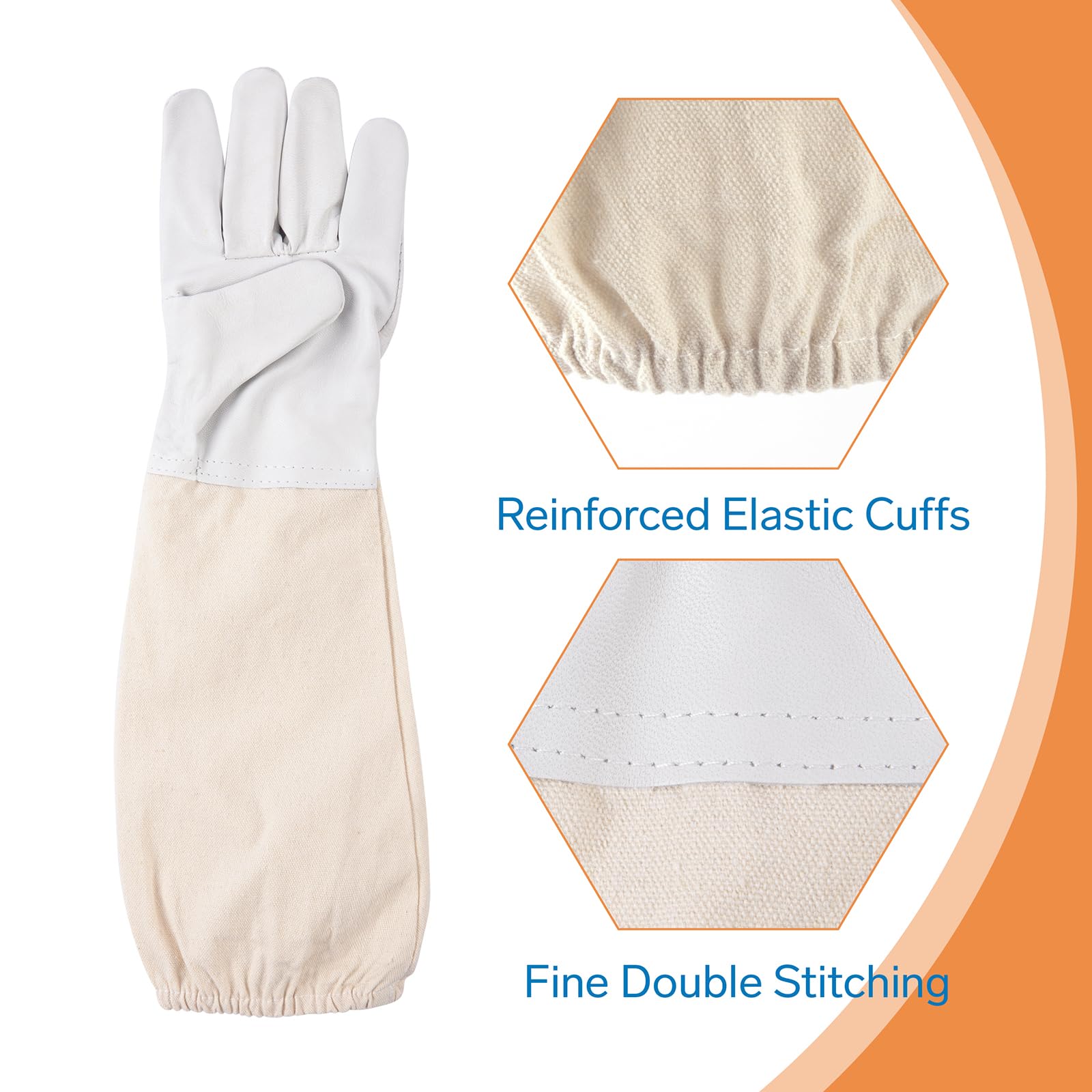 ZMHBKPS gloves in use during hive inspection show secure grip.