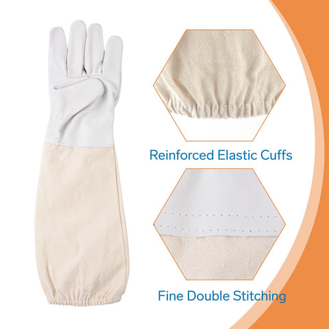 ZMHBKPS gloves in use during hive inspection show secure grip.
