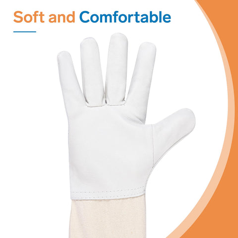 ZMHBKPS beekeeping gloves long-sleeve design demonstrates sting resistance and comfort.