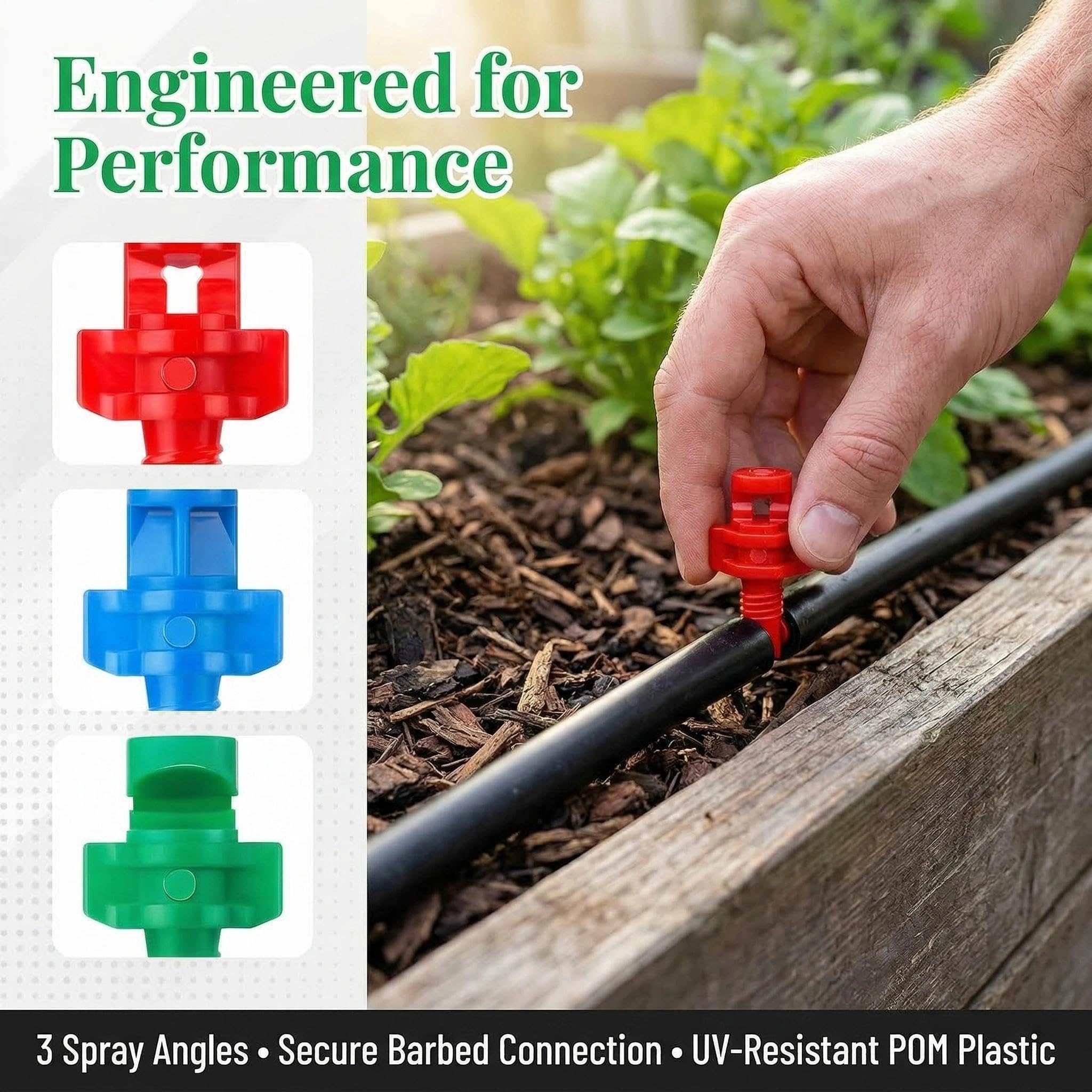 ZMLTLMG misting technology provides even distribution across beds and edges.