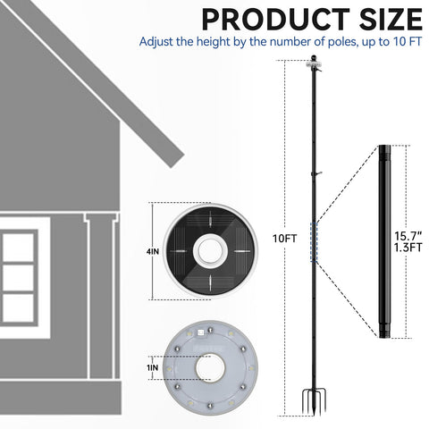 ZMTECH rotating flagpole ring enables smooth movement and prevents tangling.