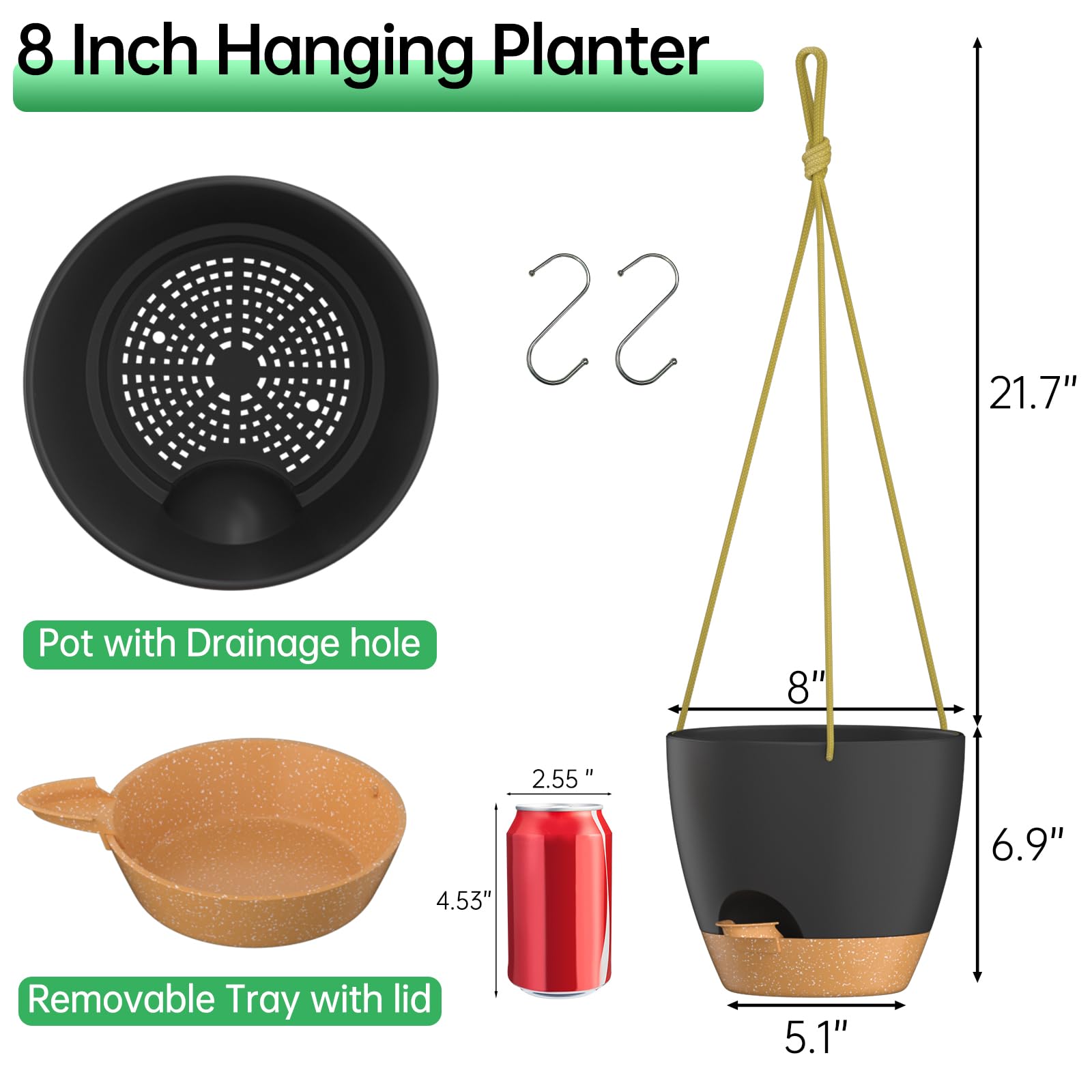 Drainage holes promote soil aeration and prevent waterlogging