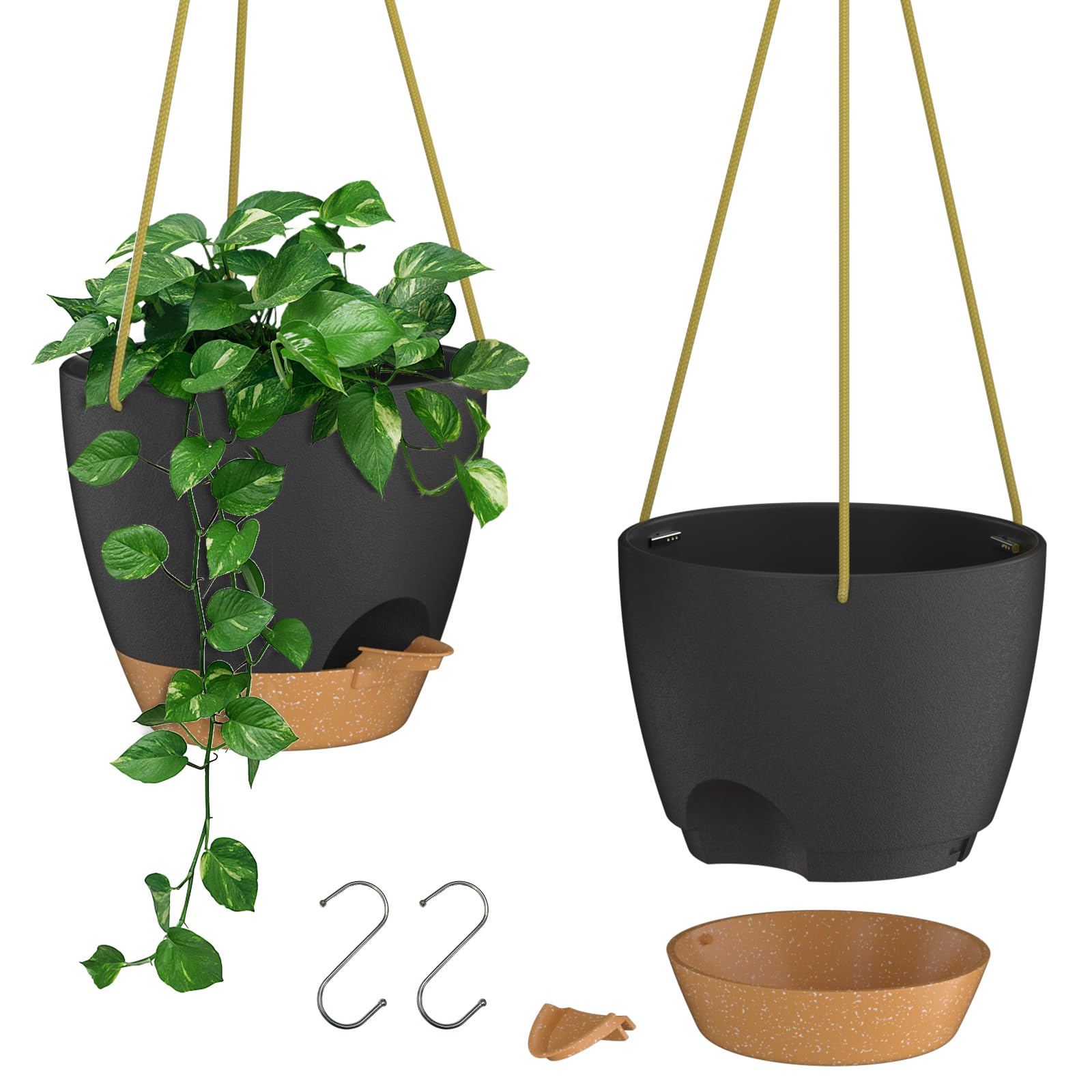 ZMTECH 8-inch planter with watering lip for easy moisture checks