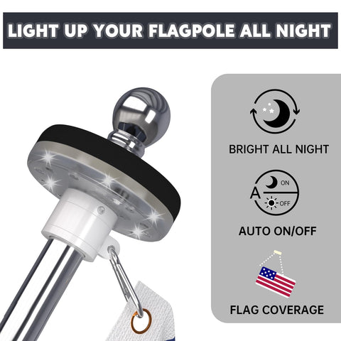 ZMTECH easy-install flag pole light slides onto the pole in minutes