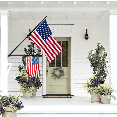 ZMTECH flag pole tangle-free rings enable smooth flag rotation.
