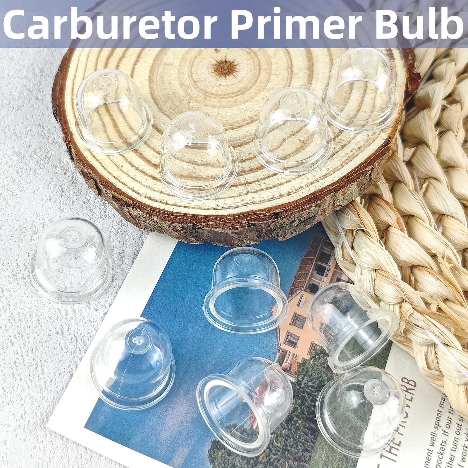 ZNBSIXP Stihl-compatible primer bulb with transparent design for easy fuel monitoring.