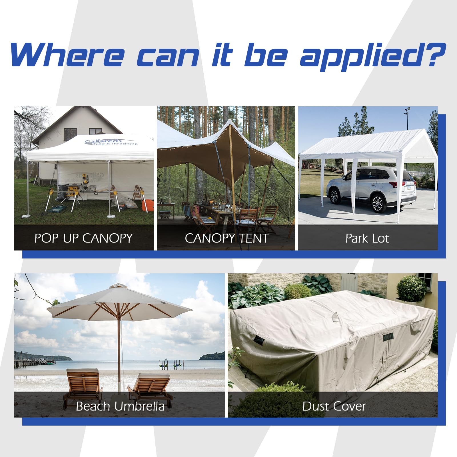 ZNCMRR weight bags sized 8.2x13 inches for versatile canopy anchoring.