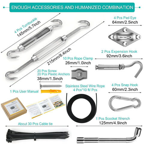ZNELLY cable ties and screws provide reliable, durable fastenings.