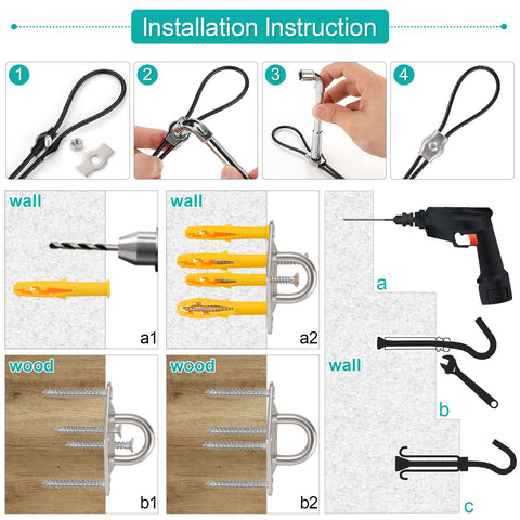ZNELLY socket wrench and instructions simplify DIY shade canopy setup.