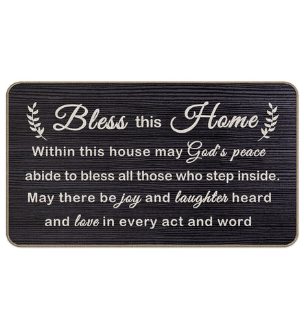 ZNGFON Bless This Home doormat at the front door traps dirt and welcomes guests