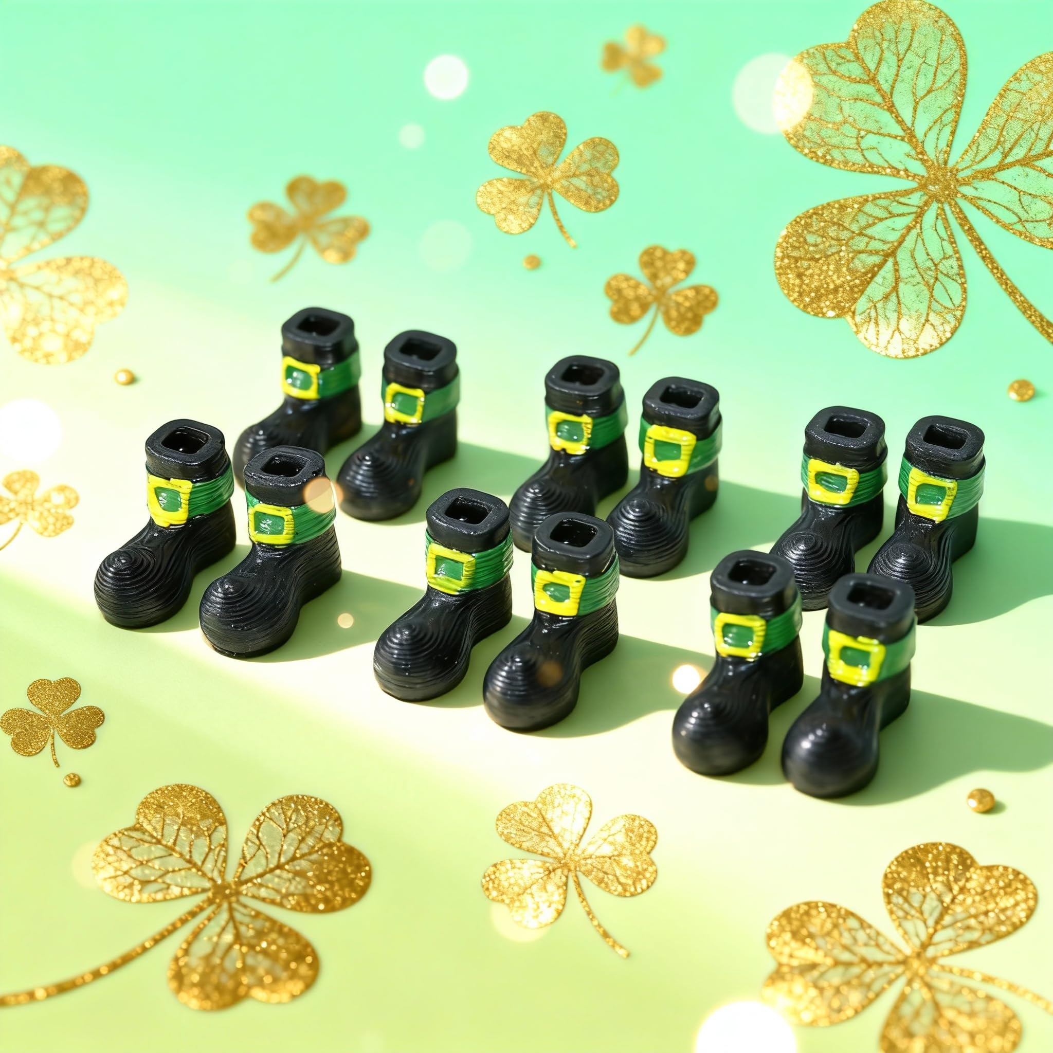 ZNTU miniature leprechaun shoes fit playful displays and crafts
