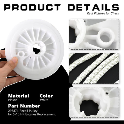 ZNTVW 1567855 compatible pulley ensures reliable pull-start performance.