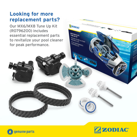 Zodiac durable replacement brushes designed for extended pool cleaning life.