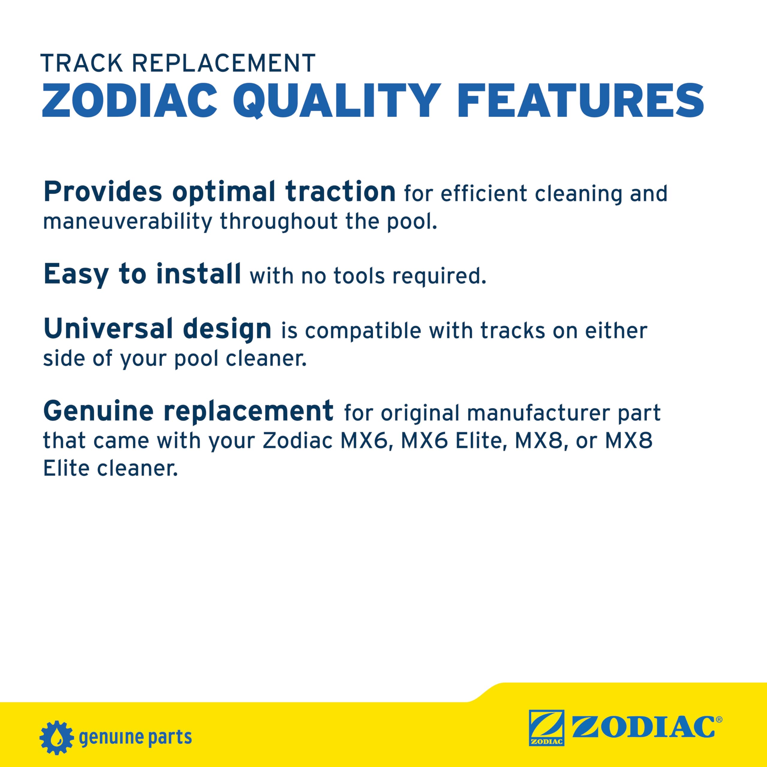 Zodiac genuine parts packaging ensuring long-lasting performance