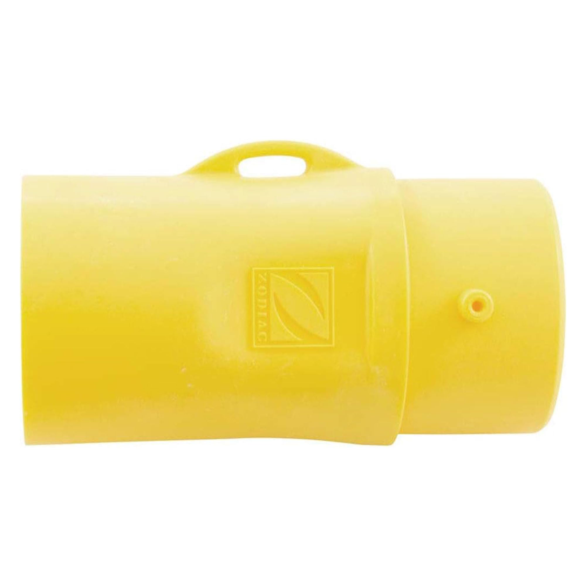 Zodiac hose-end connection shows smooth transition between hose and head.