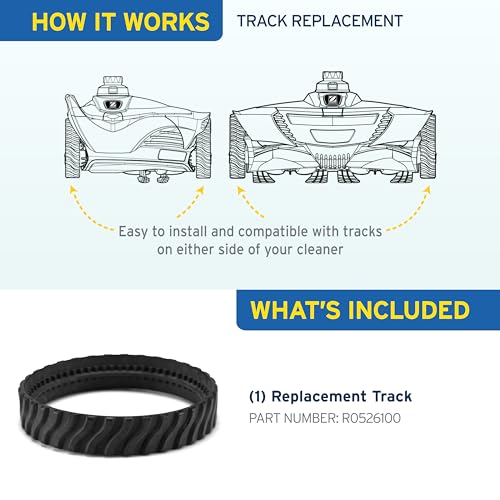 Zodiac MX6 track traction: improved grip for efficient cleaning