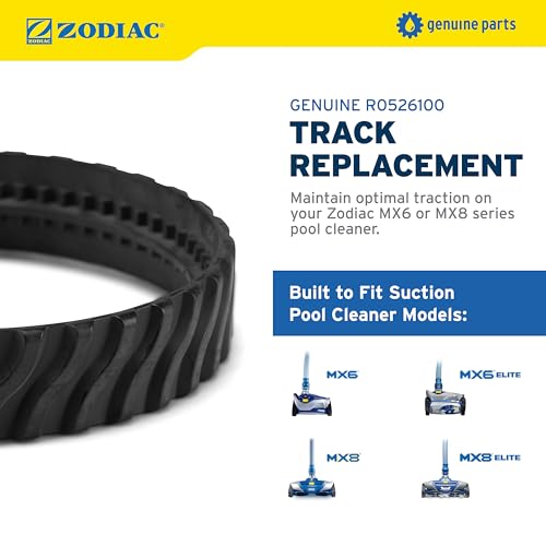 Zodiac MX8 track traction: improved grip for efficient cleaning