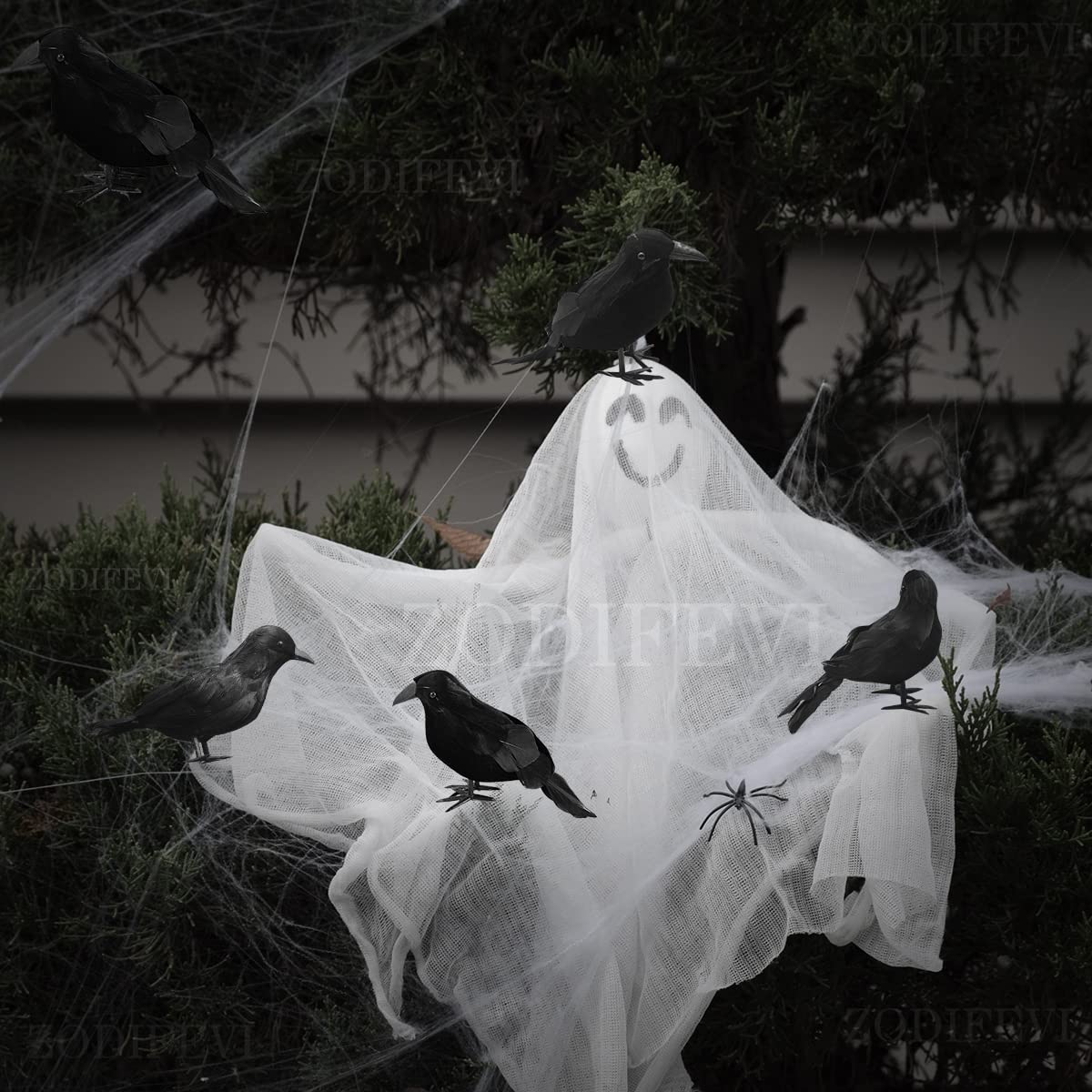 ZODIFEVI Bonarty crow foam body ensures long lasting Halloween decor.