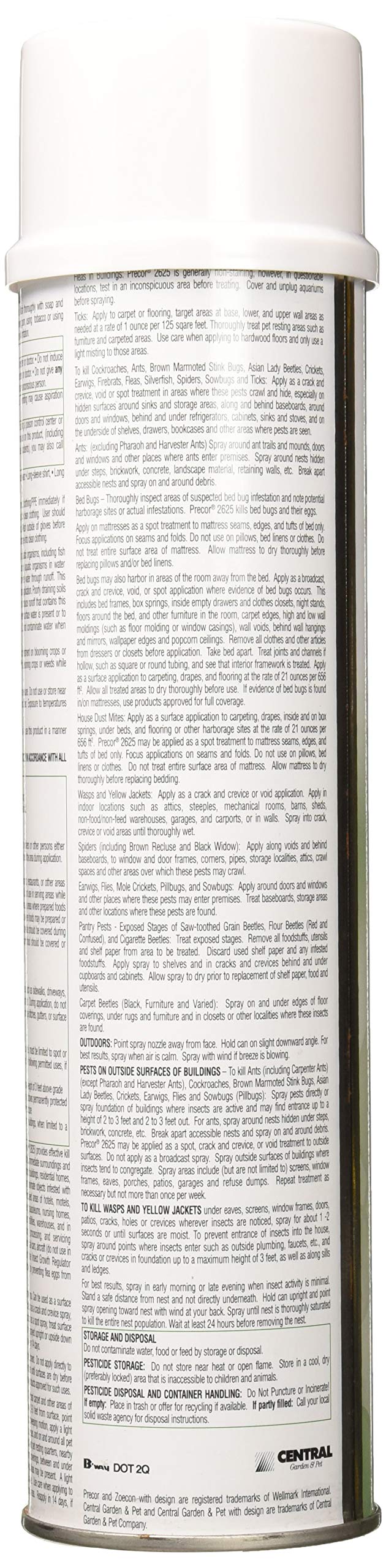 ZOECON Precor 2625 aerosol spray packaging shown for easy storage