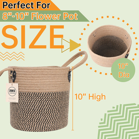 ZOES HOMEWARE breathable jute weave supports air flow around pots