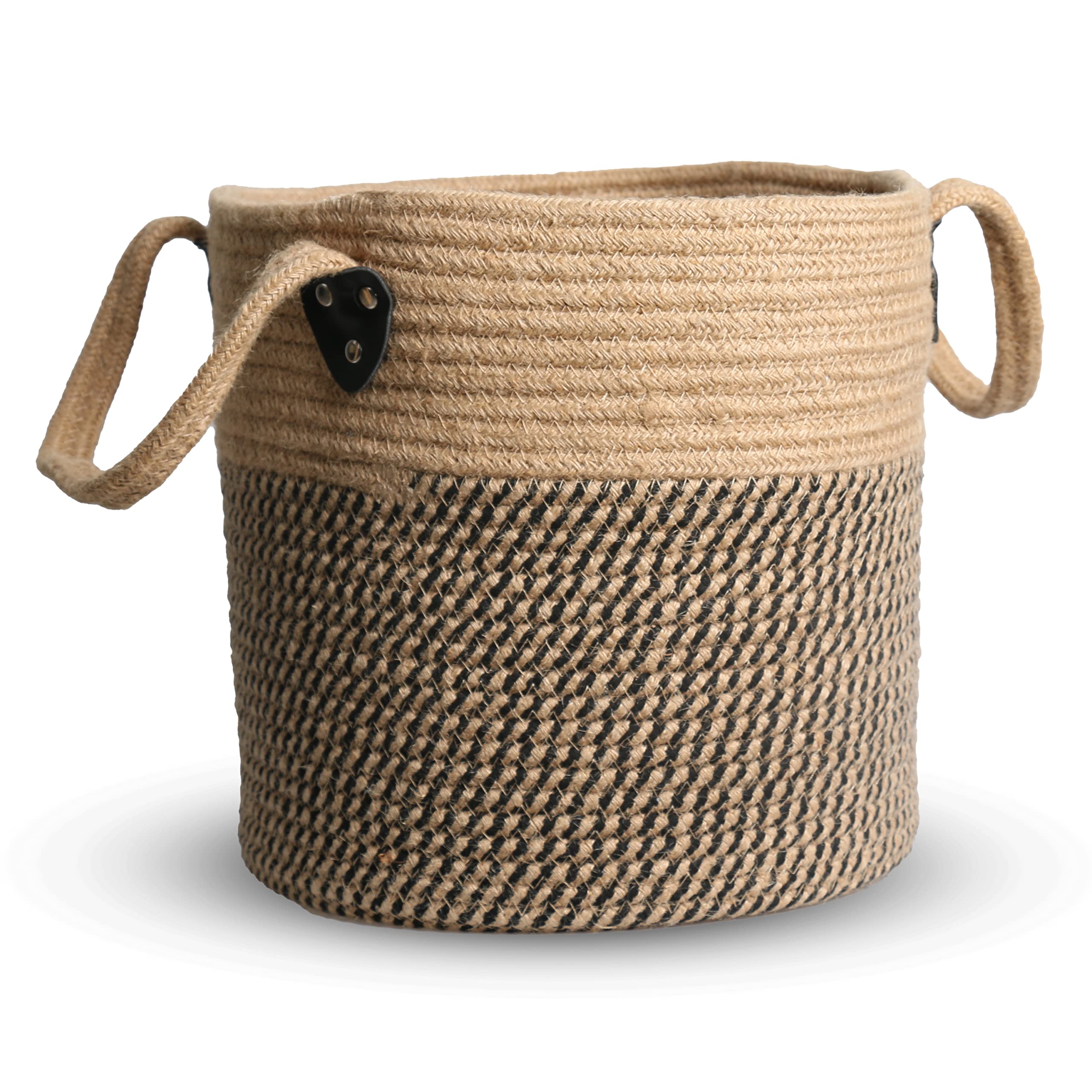 ZOES HOMEWARE jute rope basket 10x10 holds a plant pot securely for boho styling