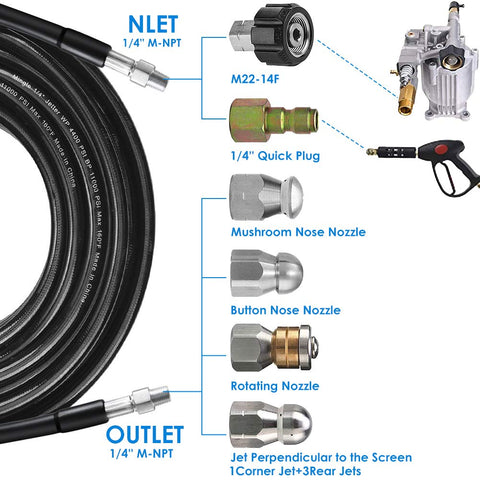ZOFINE button nose nozzle 4.0 orifice clears blockages effectively.