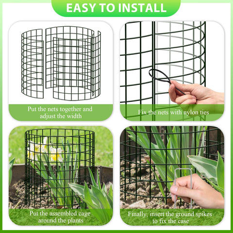 ZOKCC dark-green design blends with garden aesthetics while shielding plants.
