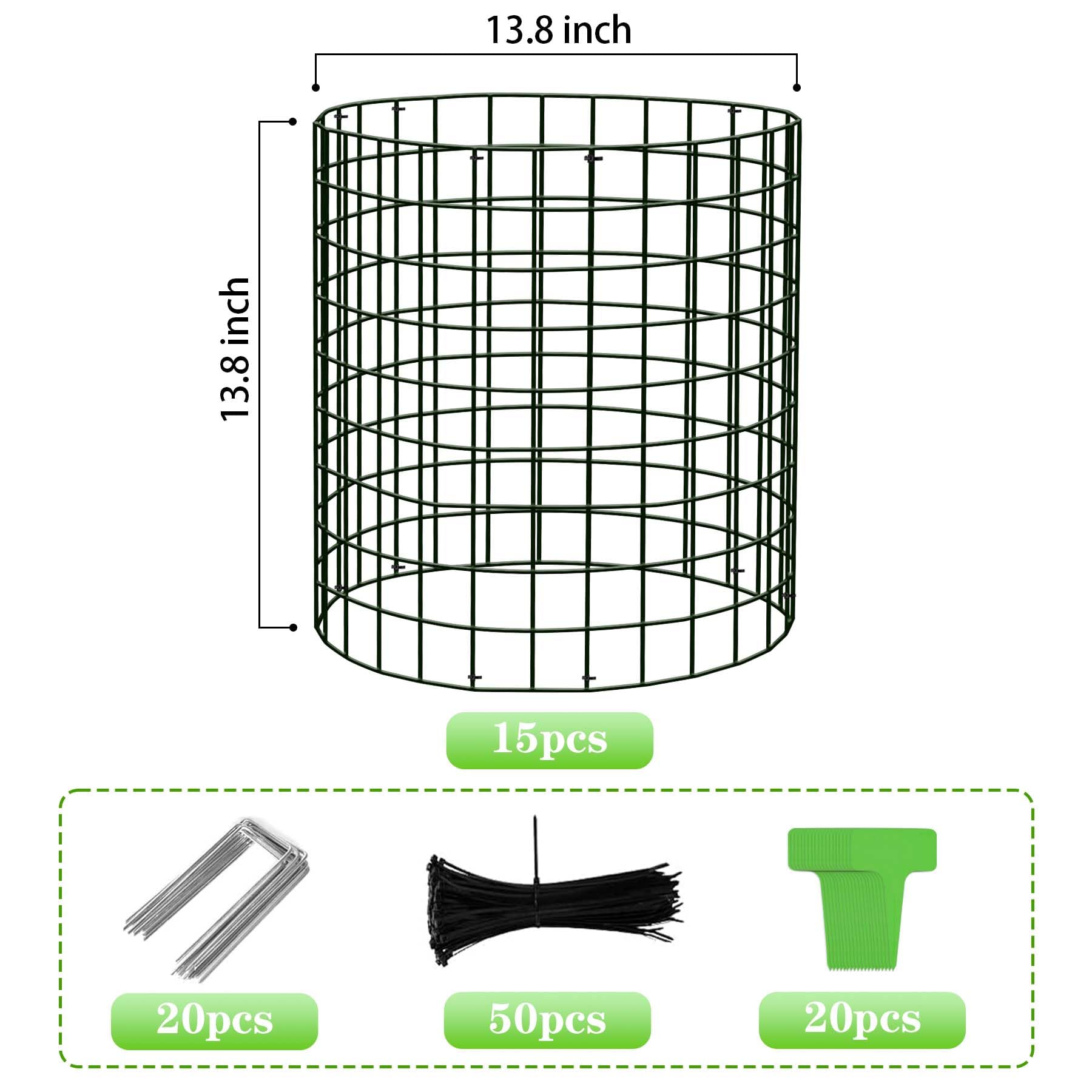 ZOKCC metal mesh cages provide durable protection for flowers and vegetables.