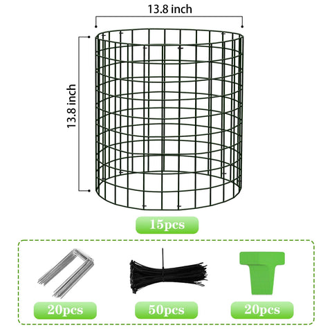 ZOKCC metal mesh cages provide durable protection for flowers and vegetables.