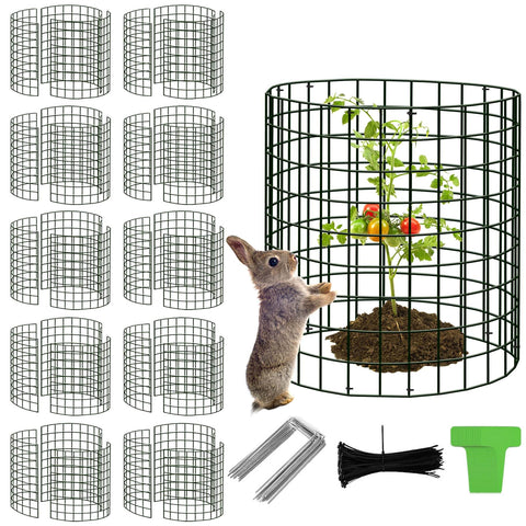 ZOKCC plant cages demonstrate quick assembly for garden protection against nibblers.