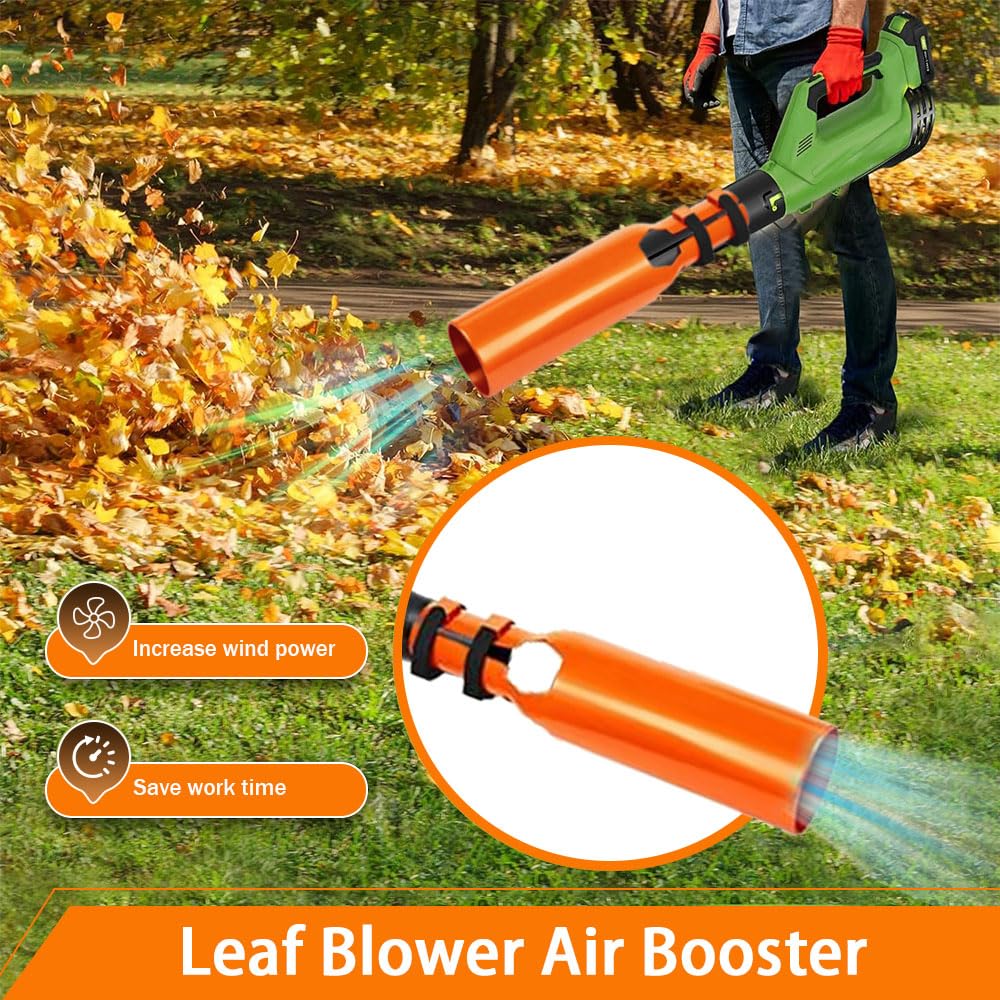 ZOKlnPO cyclone 2x leaf blower attachment concentrates airflow for tougher debris