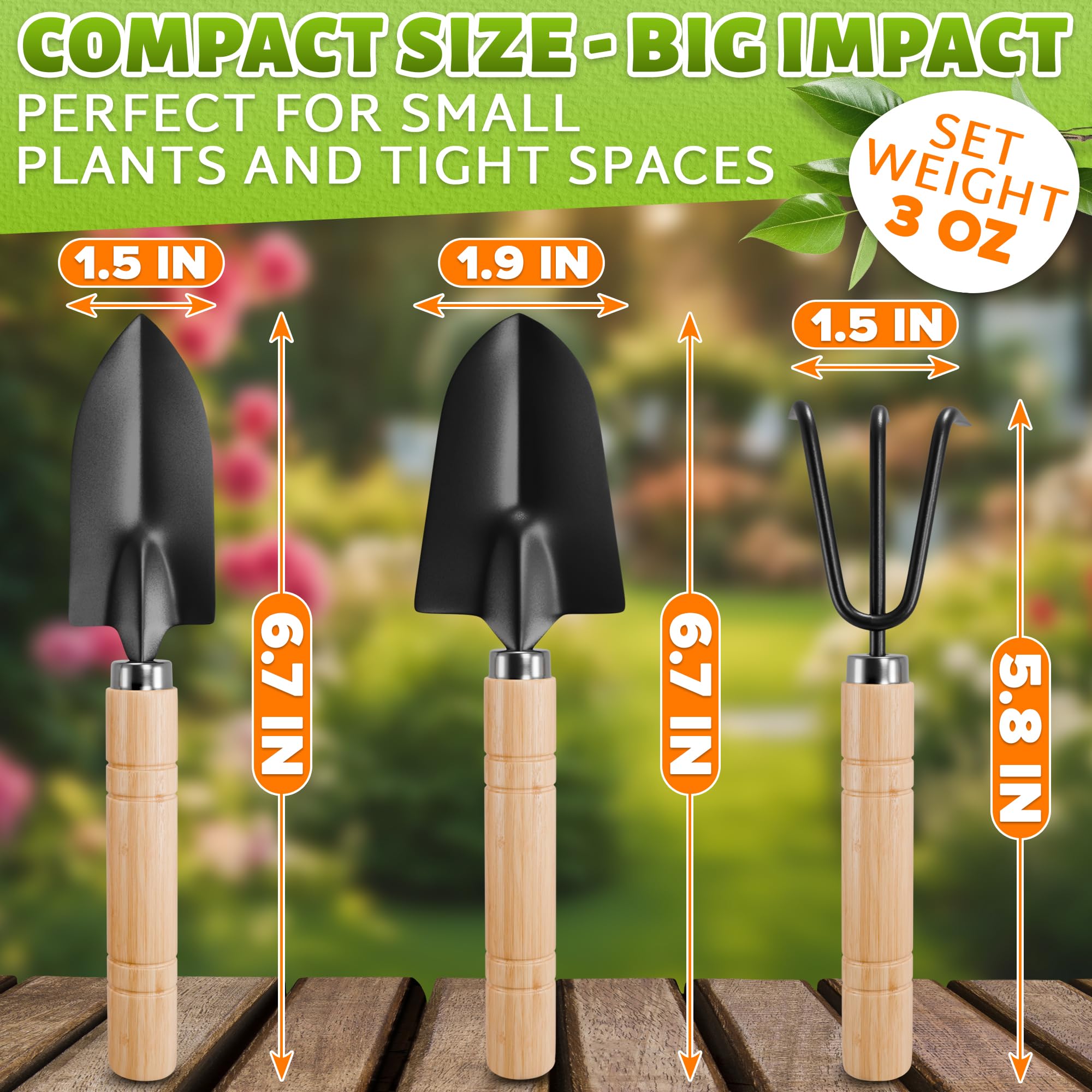 ZOKLU mini trowel with ergonomic grip for pot transplanting.