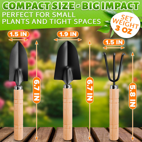 ZOKLU mini trowel with ergonomic grip for pot transplanting.