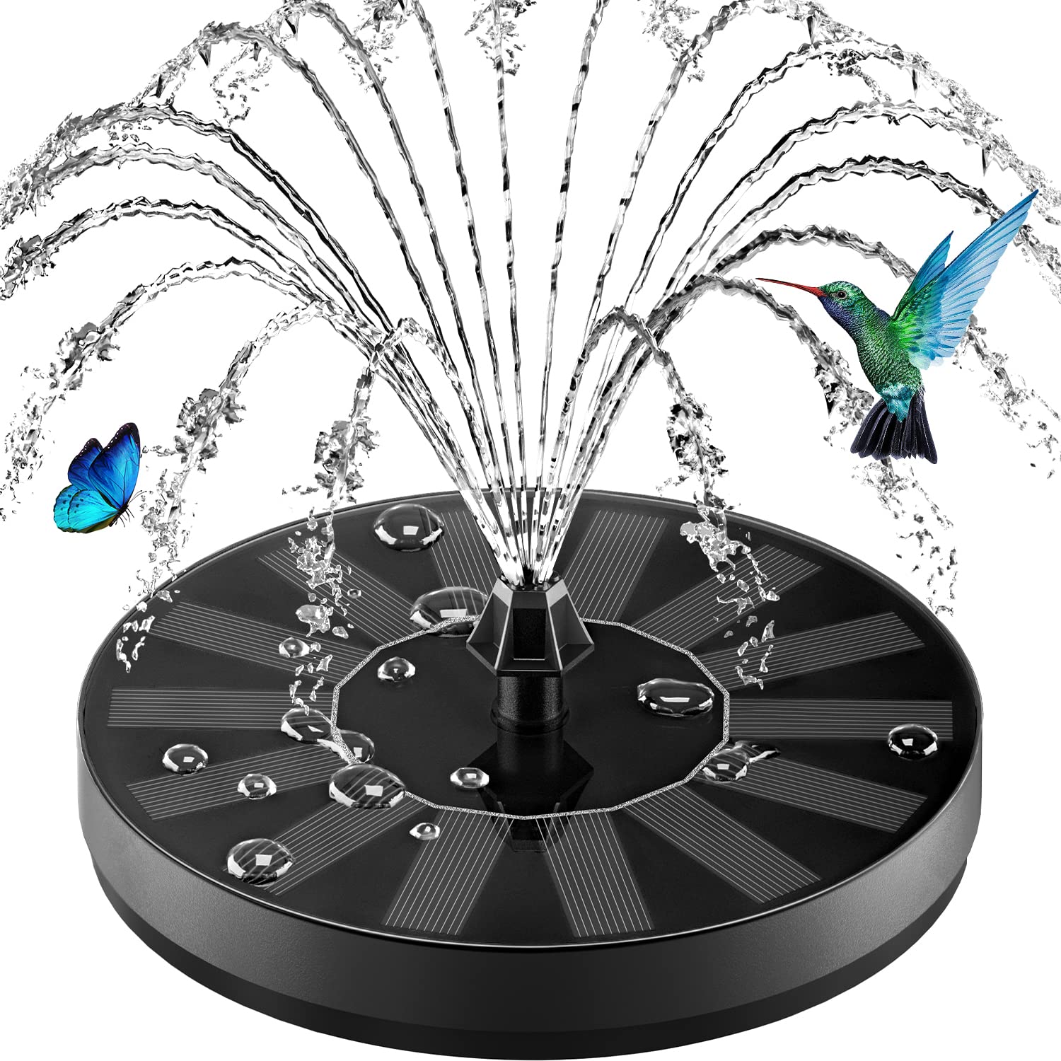 ZOLOCHEL solar fountain features glass cover for enhanced efficiency and durability
