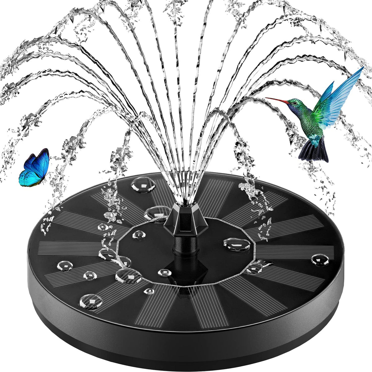 ZOLOCHEL solar fountain features glass cover for enhanced efficiency and durability