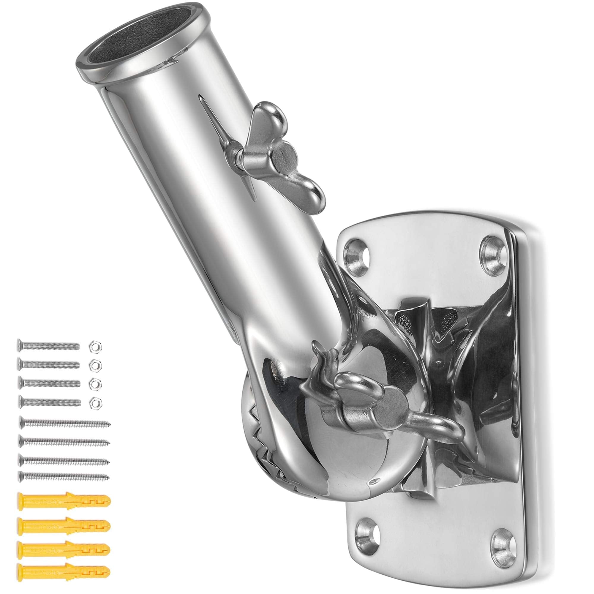 ZOMCHAIN flag pole bracket in 316 stainless steel for durable outdoor mounting.