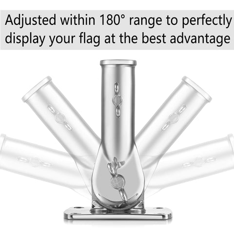 316 marine-grade finish resists rust for yacht or boat use.