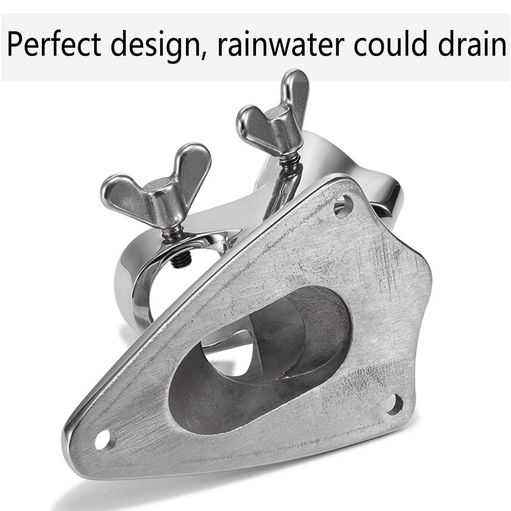 ZOMCHAIN flag pole bracket roof mount securely holds a 1in pole in elevated locations.